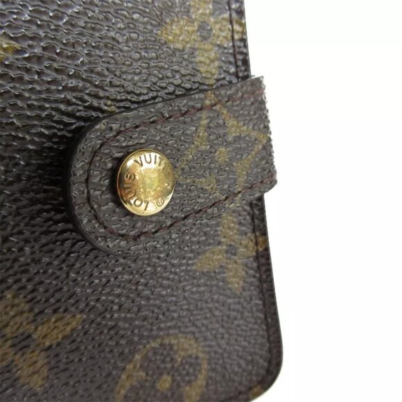 Auth LOUIS VUITTON Monogram Compact Zip Bifold Wallet Brown - Picture 7 of 11